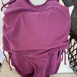 Missy Side Shirred
One Piece. Purple